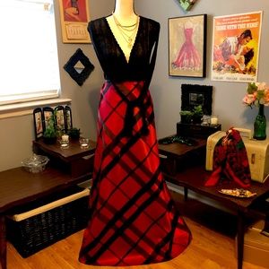 SILK TARTAN MAXI SKIRT